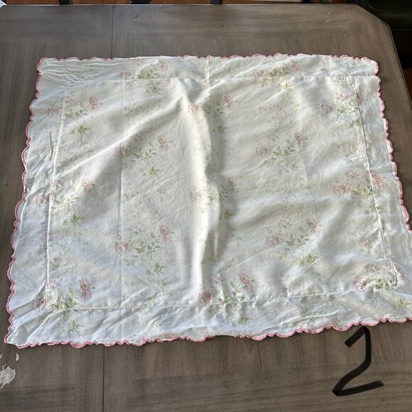 Schweitzer Linens Hemstitch Standard Pillowcase Sham Pink Hem Embroidery Italy - Picture 14 of 16